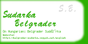 sudarka belgrader business card